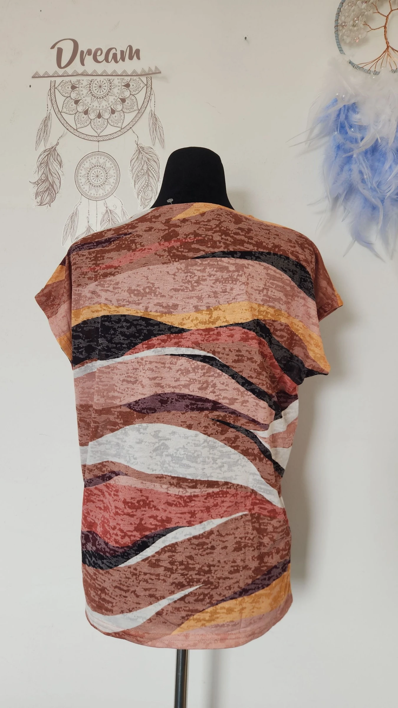 Vloeiend bedrukt T-shirt ●Maat S/M●🌸 – photo 5